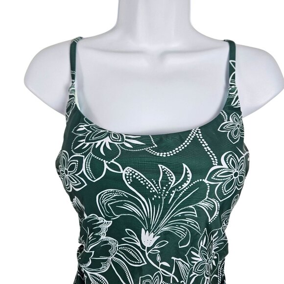Cupshe Womens Large Floral Print Shirred Cutout One Piece Swimsuit Adjustable - Picture 4 of 8